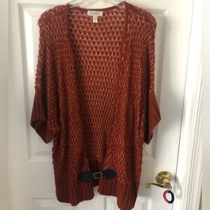 Women’s Rust Open-Knit Vest